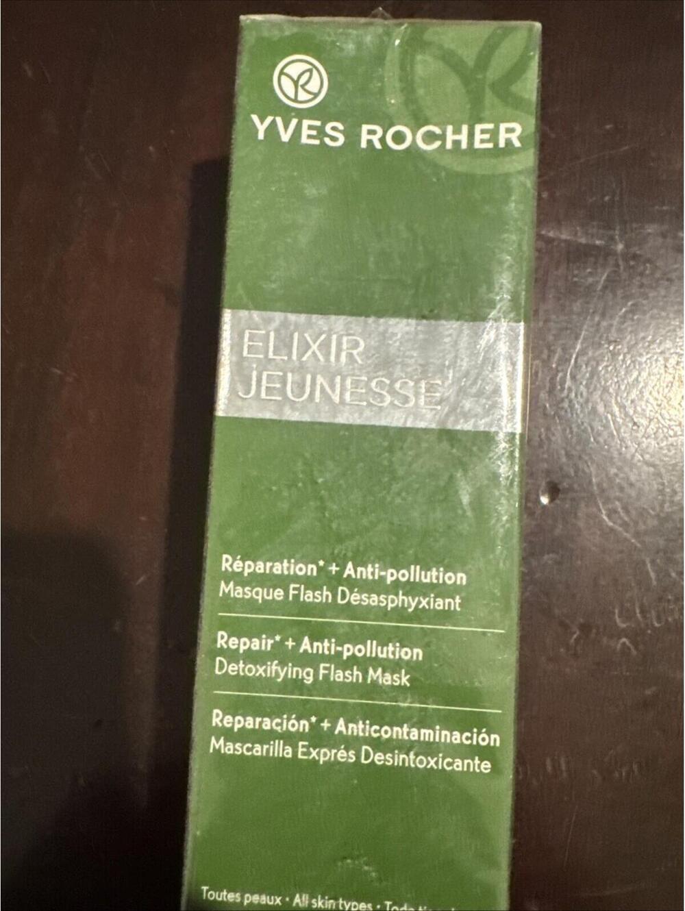 Yves Rocher Elixir Jeunesse Repair + Anti-Pollution Detoxifying Flash Mask 2.5oz